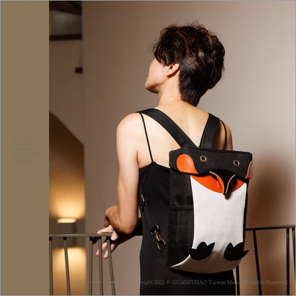 立體企鵝 單肩/雙肩後背包 防水料/手工製造