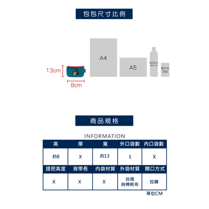 台灣黑熊小吃系列方錢包(多圖)