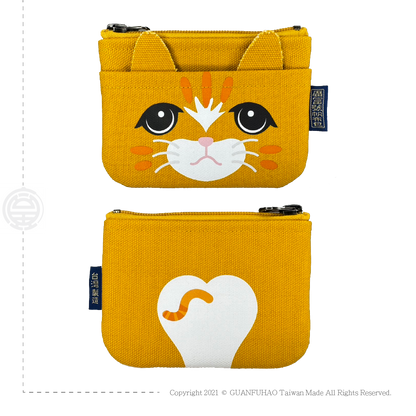 可愛動物雙層錢包 零錢包/卡夾包 分類收納小包 送禮首選 帆布錢包