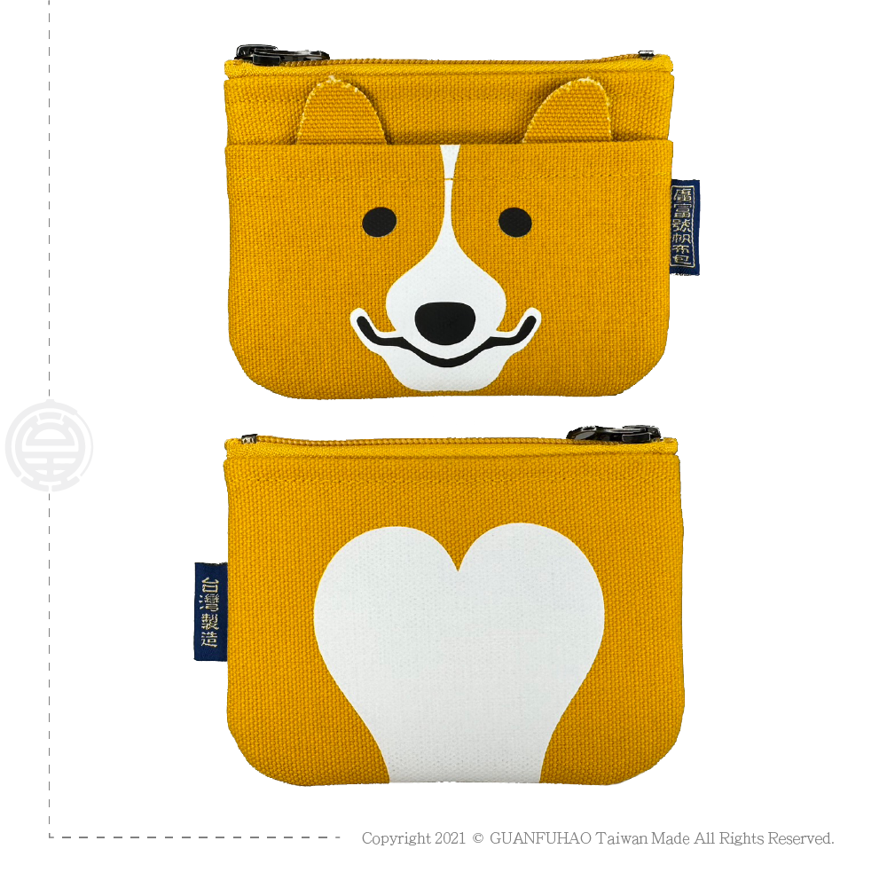 可愛動物雙層錢包 零錢包/卡夾包 分類收納小包 送禮首選 帆布錢包